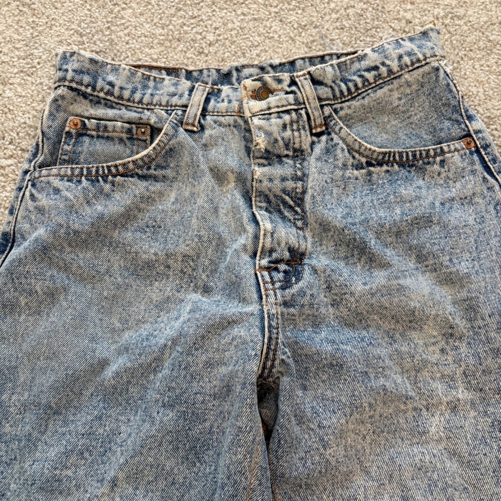 Vintage Levi's 505‎ Jeans Womens 29 Acid Wash 1970s Big E Distressed Retro - Picture 2 of 16